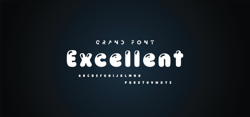 Cartoon font Vector of modern abstract alphabet