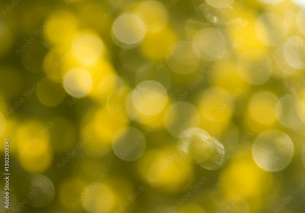Poster the soft focus abstract features blurred yellow and green, with dominant yellow hues and a strong bo
