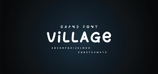 Cartoon font Vector of modern abstract alphabet
