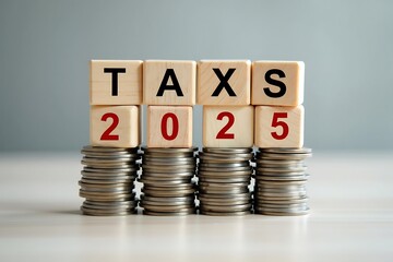 2025 Tax Planning Concept – Financial Savings, Budgeting, and Money Management Strategy, tax time, IRS taxes, tax deadline

