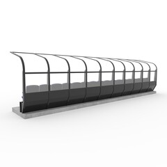 3d render Soccer Bench design element Furniture