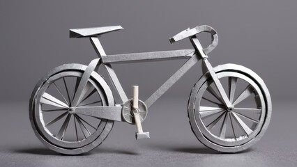 Fototapeta premium A stunning paper sculpture of a bicycle showcasing intricate craftsmanship