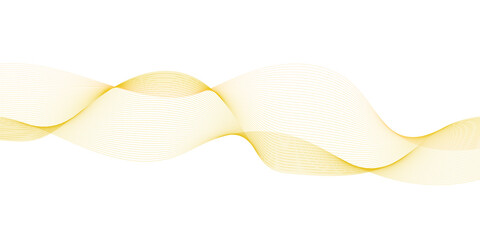 Luxury yellow golden wavy curve lines background. Digital futuristic technology concept. Gradient banner background.  Science, banner, business, poster, template, music background.