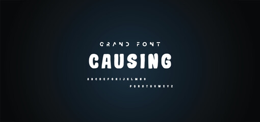 Cartoon font Vector of modern abstract alphabet