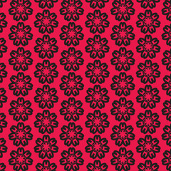 modern abstract geometric vector butiful flowral pattern design with a red background