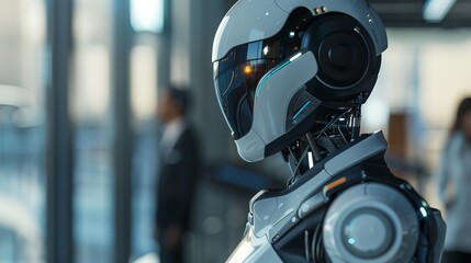 Fototapeta premium Humanoid Robot: A Glimpse into the Future of AI