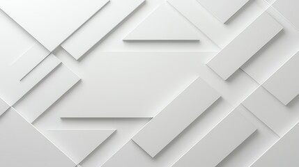 Fototapeta premium Abstract geometric background with layered white shapes creating a modern, minimalist pattern.