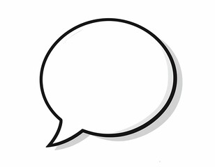 Simple Blank Speech Bubble Icon Design