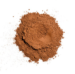 cocoa powder on transparent  background