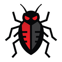 Malware Bug Icon for Cybersecurity Data Privacy Encryption and Protection