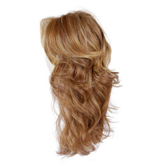 Brown long hair wig  isolated on transparent 