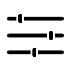 Control panel icon. Adjustment button settings. Isolated Vector Illustration.
