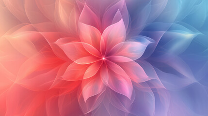 Fototapeta premium Abstract symmetrical petal pattern