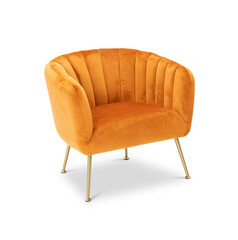 leather armchair isolated on transparent background