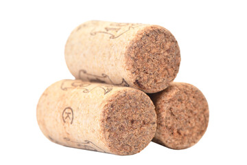 Wine cork isolated on white