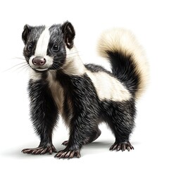Obraz premium badger running on white background