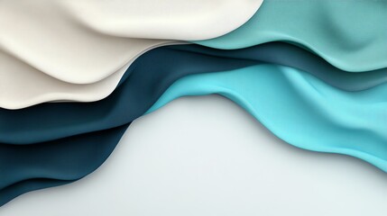 Elegant abstract fabric waves in blue tones, creating a soothing and textured background for design and art projects.