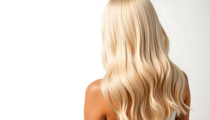 Fototapeta premium beautiful female hair on a white background