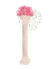 vase with pink flowers