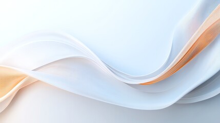 Naklejka premium Elegant flowing lines in soft colors creating an abstract art piece, perfect for design and creative projects.