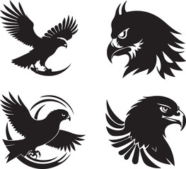 Obraz premium Majestic Hawk in Flight | Powerful Bird of Prey Illustration