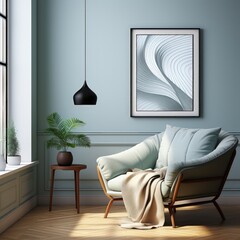 Modern Abstract Design with Subtle Indigo Blue Shapes