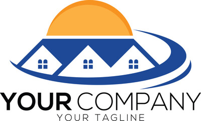 real estate concept Abstract geometric house logo. Home apartment building logotype. Vector illustration.