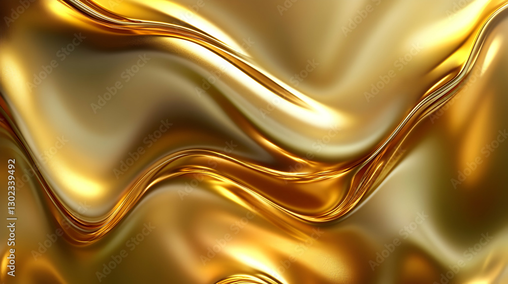 Aufkleber an opulent canvas showcasing the fluidity of molten gold, its shimmering undulations creating a mesm