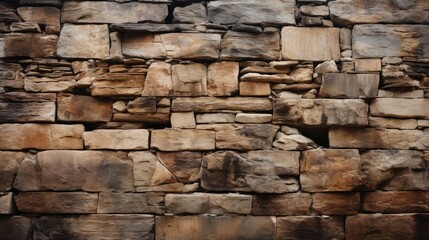 Obraz premium Textured Brown Stone Wall with Natural Lighting Creating Earthy Tones