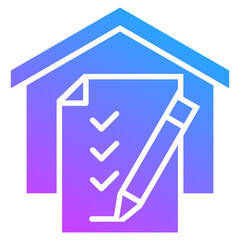 Online Learning Icon Symbol Glyph Gradient