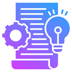 Online Learning Icon Symbol Glyph Gradient