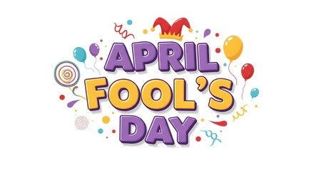 Fototapeta premium illustration for April fool’s day