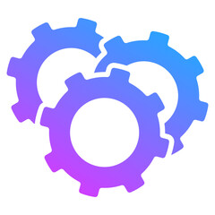 Online Learning Icon Symbol Glyph Gradient