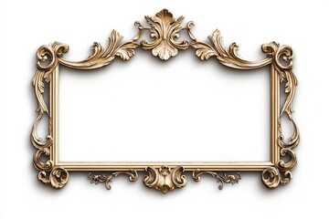 Decorative vintage border frame framing element on white background