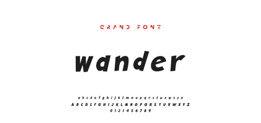 Playful cartoon Font, funky typeface for joyful brings life designs like children's artwork, birthday invitations, playful branding, and carnival typography. Vector typeset