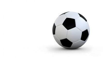 Fototapeta premium Classic Black and White Soccer Ball Isolated on White Background