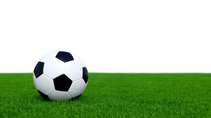 Fototapeta premium Classic Black and White Soccer Ball Isolated on White Background