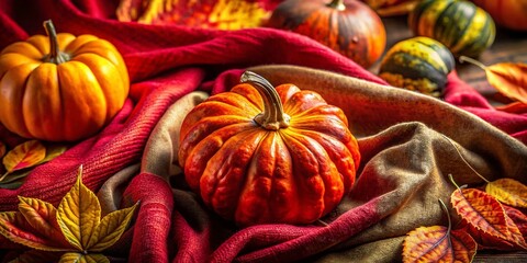 Autumnal Red Kuri Squash Still Life Fashion Photography