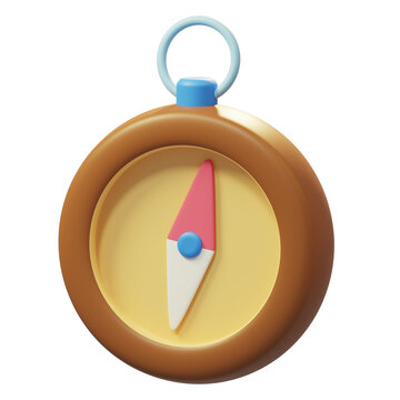 3d  illustration of a compass