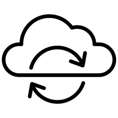 Data and network Icon Symbol Black Outline