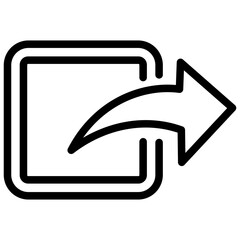 Data and network Icon Symbol Black Outline