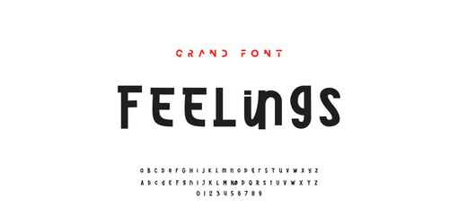 Children's bright cartoon font. ABC letters and numbers are painted creatively. Bright shiny alphabet. Cut out of paper. For birthday cards, banners, and posters. Vector