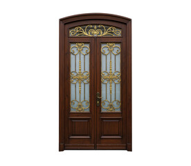 Obraz premium stylish ornate double door isolated.