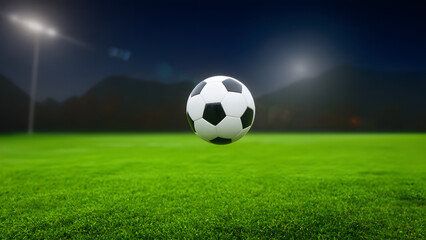 Soccer Ball in Mid-Air After Being Kicked