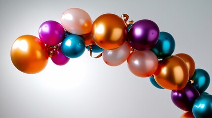 Fototapeta premium Vibrant Balloon Arch: A Festive Celebration