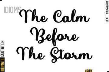 Text Lettering Inscription Idiom Slogan-  The Calm Before The Storm