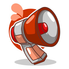 Obraz premium Flat design style megaphone horn loudspeaker