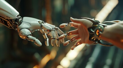 "Close-Up View of Robotic Arm in Industrial Setting – Advanced Robotics Technology in Modern Manufacturing"