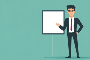 Confident Japanese Businessman Presenting in a Meeting Room