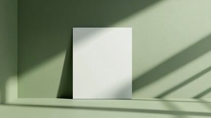 A floating poster mockup with clean shadows, premium branding concept
